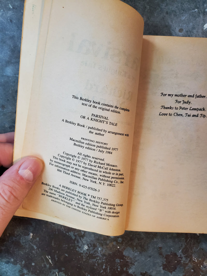 Parsival: Or A Knight's Tale - Richard Monaco