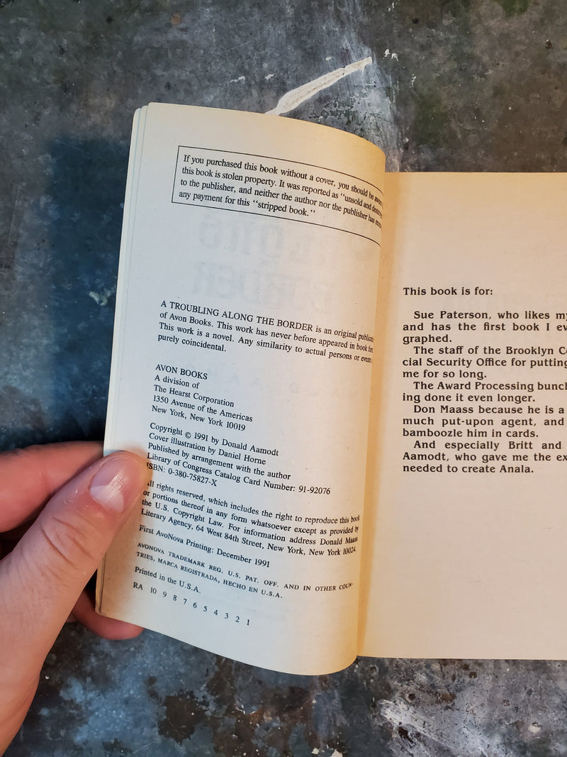 A Troubling Along The Border - Donald Aamodt