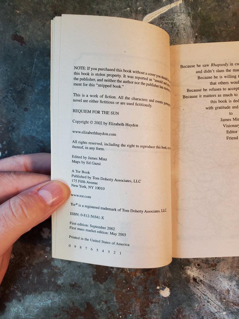 Requiem For The Sun - Elizabeth Haydon