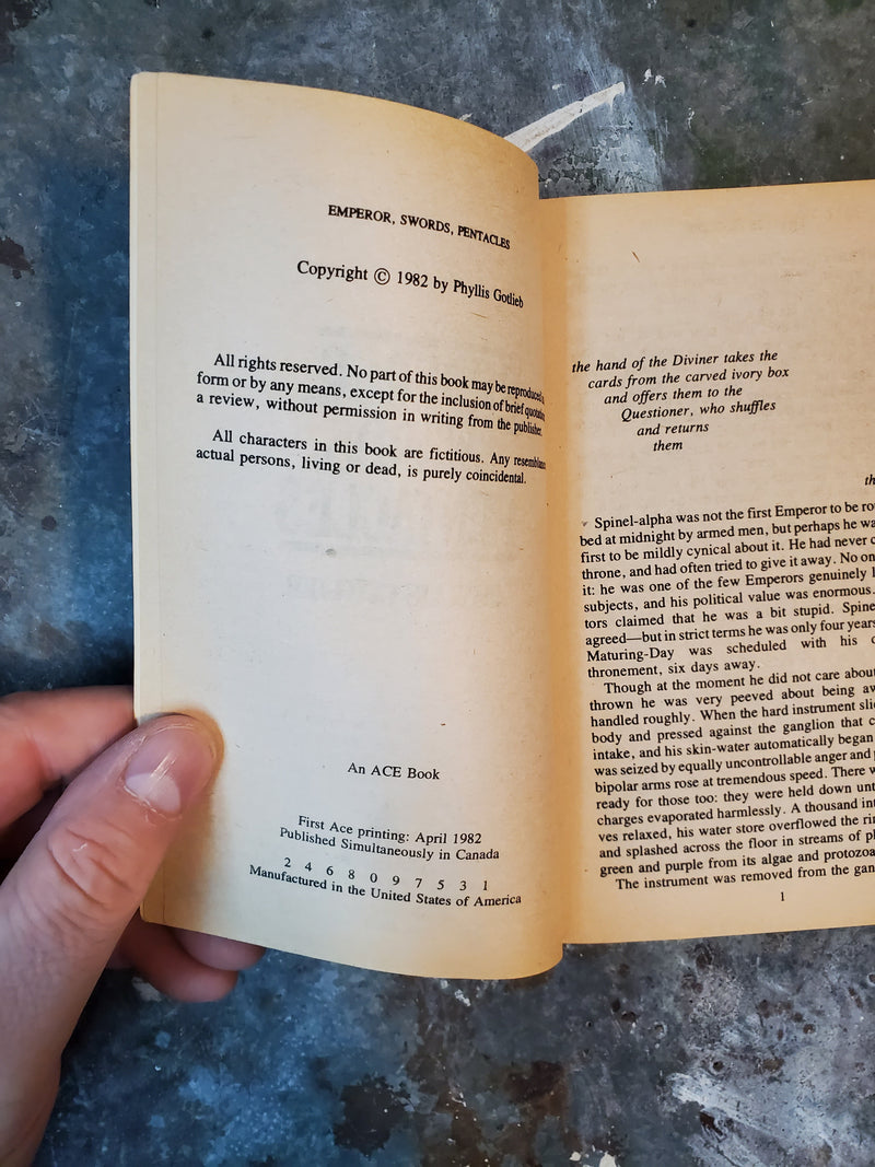 Emperor, Swords, Pentacles - Phyllis Gotlieb