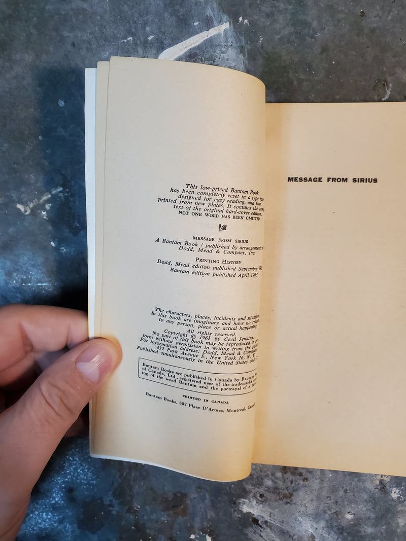 Message From Sirius - Cecil Jenkins