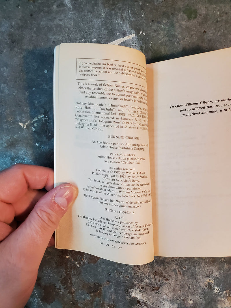 Burning Chrome - WIlliam Gibson
