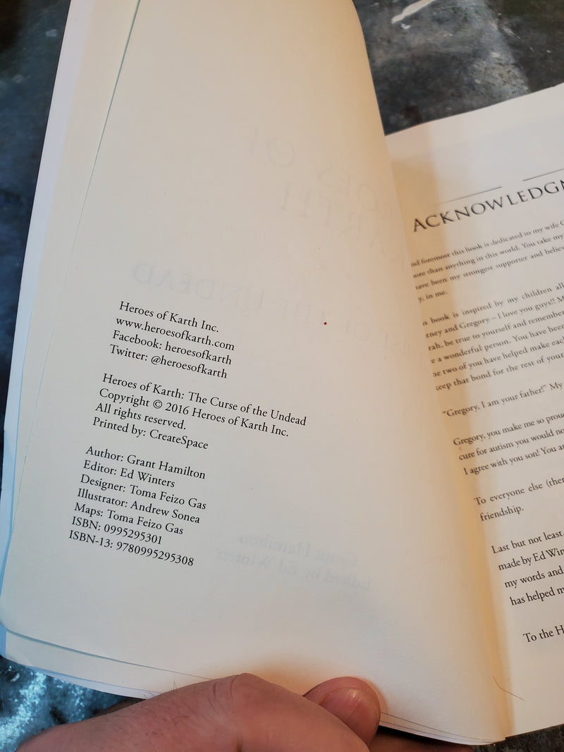 Heroes Of Karth: The Curse Of The Undead (signed) - Grant Hamilton