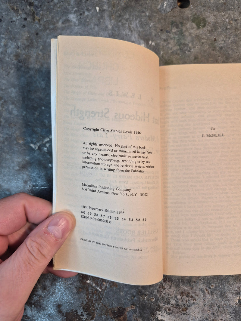 That Hideous Strength - C. S. Lewis