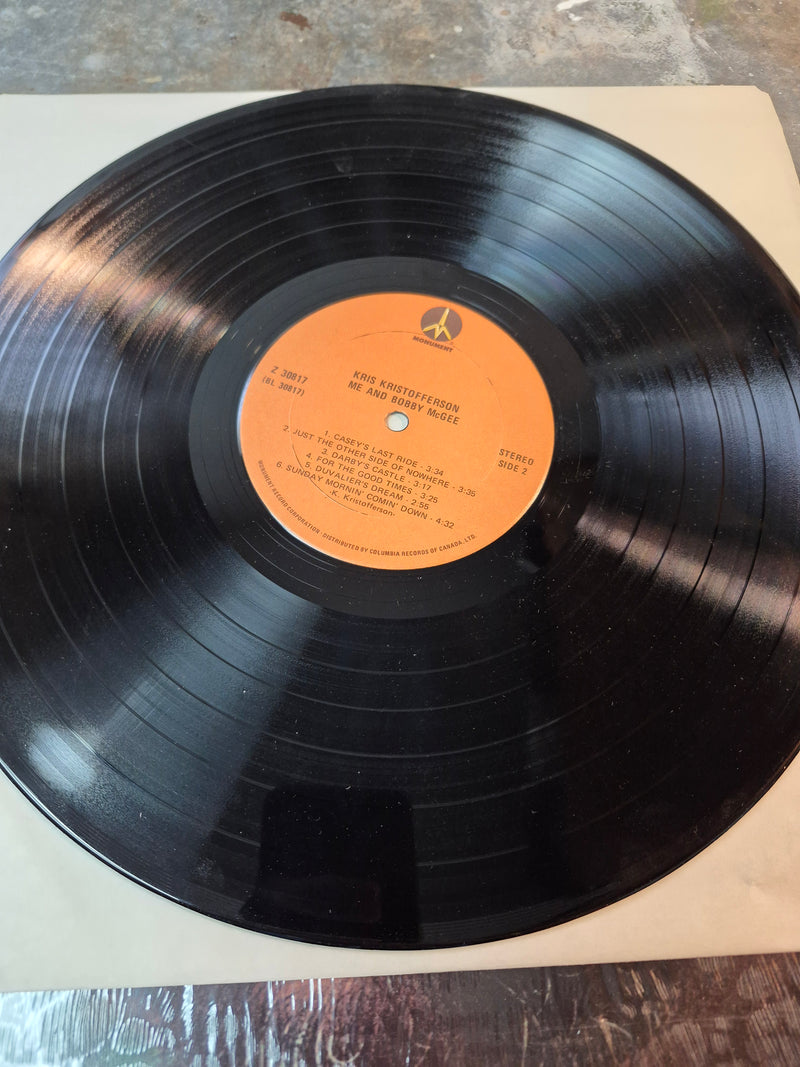 Me And Bobby McGee - Kris Kristofferson 1971 Monument/CBS Z30817 NM/VG+