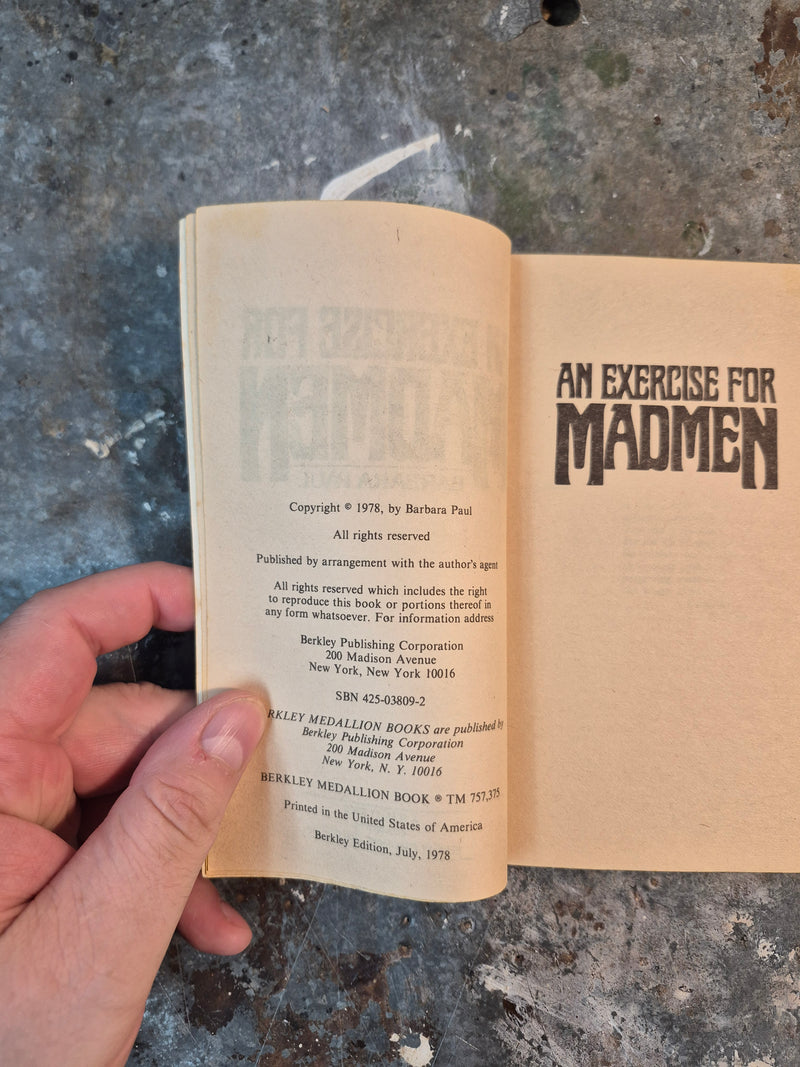 An Exercise For Madmen - Barbara Paul