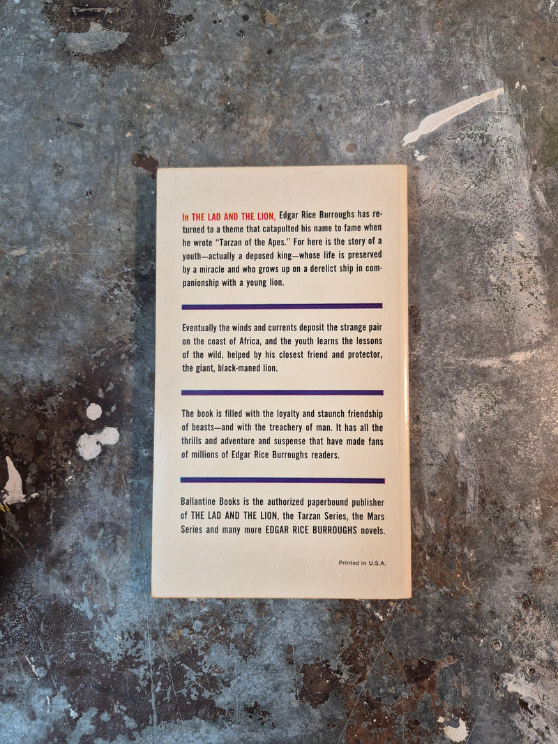 The Lad And The Lion - Edgar Rice Burroughs