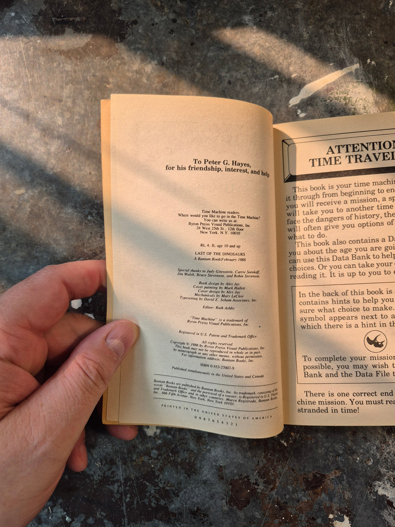 Choose Your Own Adventure Time Machine 22: Last Of The Dinosaurs - Peter Lerangis