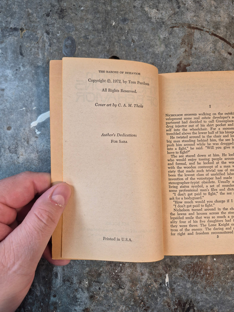 The Barons Of Behavior - Tom Purdom