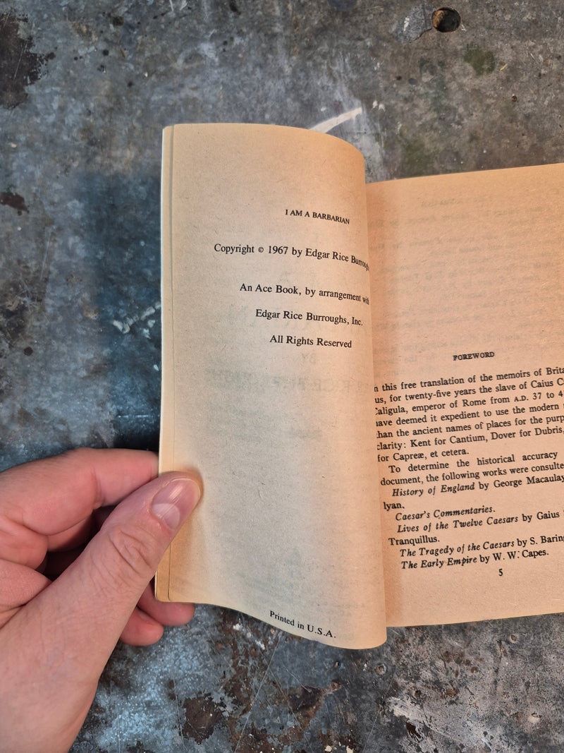 I Am A Barbarian - Edgar Rice Burroughs