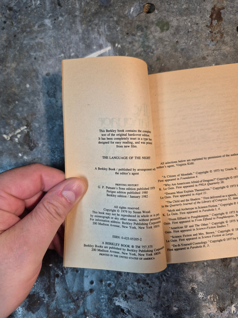 The Language Of The Night - Ursula K. Le Guin