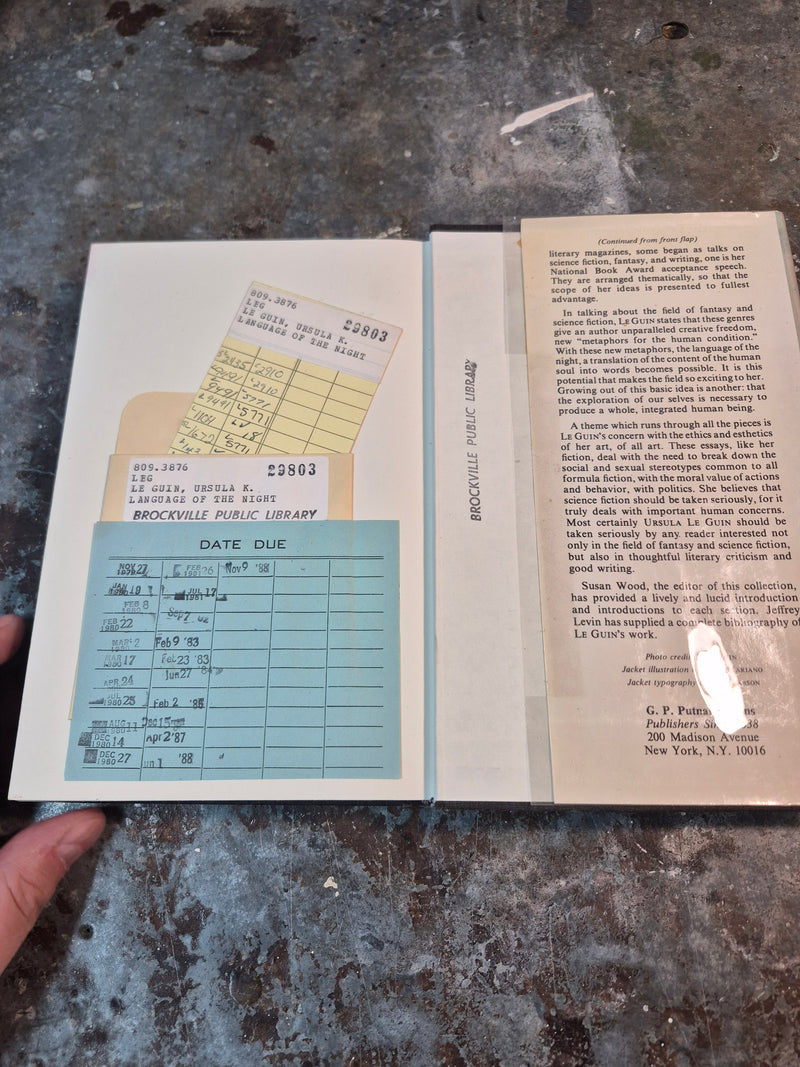 The Language Of The Night - Ursula K. Le Guin