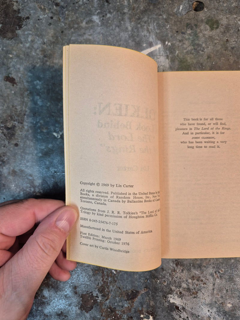 Tolkien: A Look Behind The Lord Of The Rings - Lin Carter