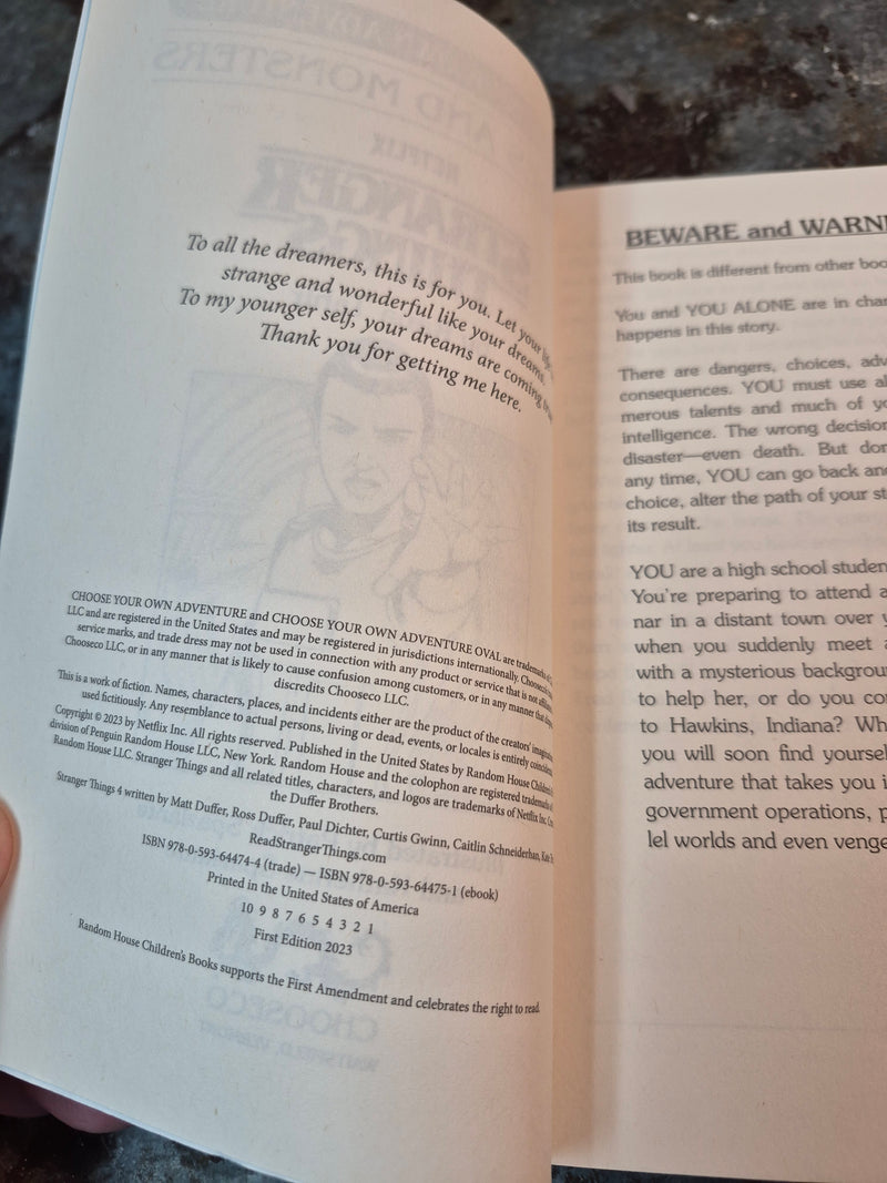 Choose Your Own Adventure Heroes And Monsters: Stranger Things - Rana Tahir