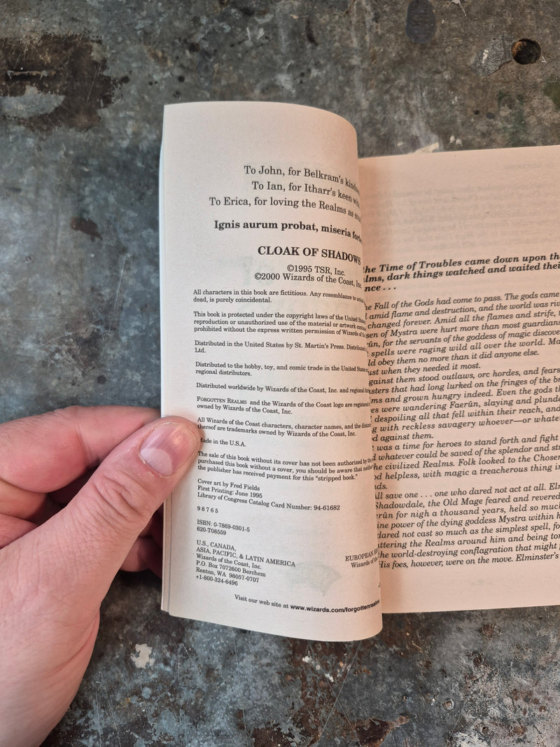 Forgotten Realms The Shadow Of The Avatar Book Two: Cloak Of Shadows - Ed Greenwood