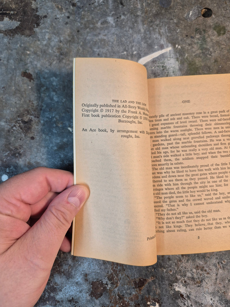 The Lad And The Lion - Edgar Rice Burroughs