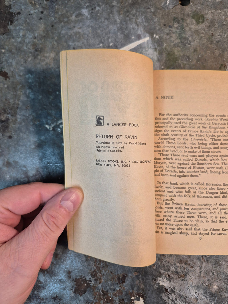 The Return Of Kavin - David Mason