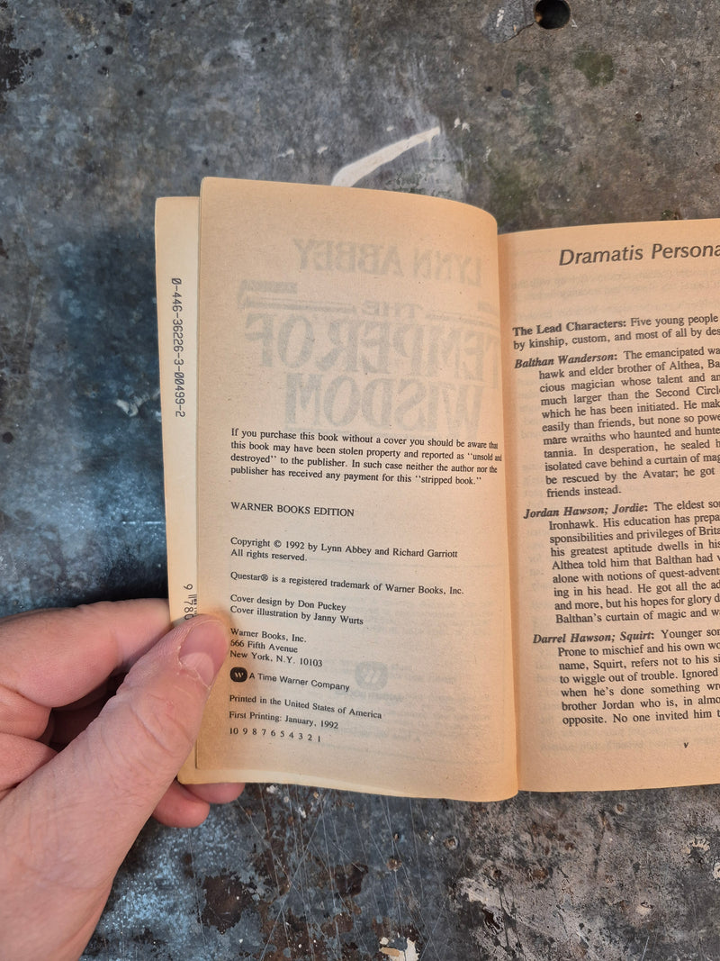 The Ultima Saga 2: The Temper Of Wisdom - Lynn Abbey