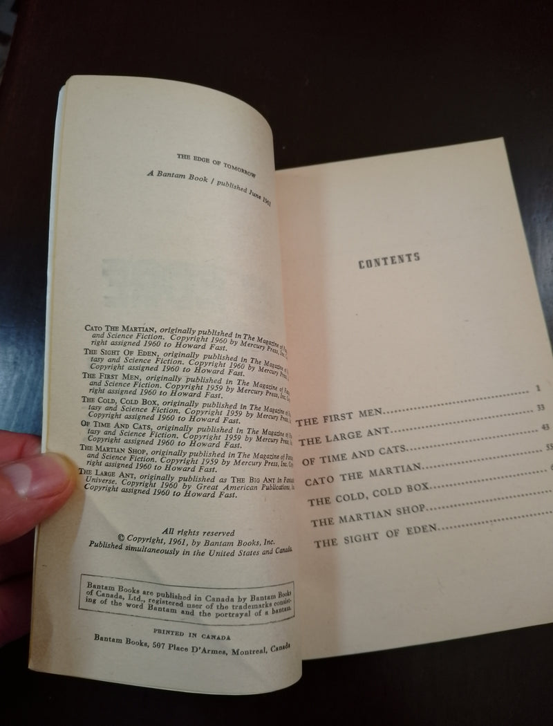 The Edge Of Tomorrow - Howard Fast