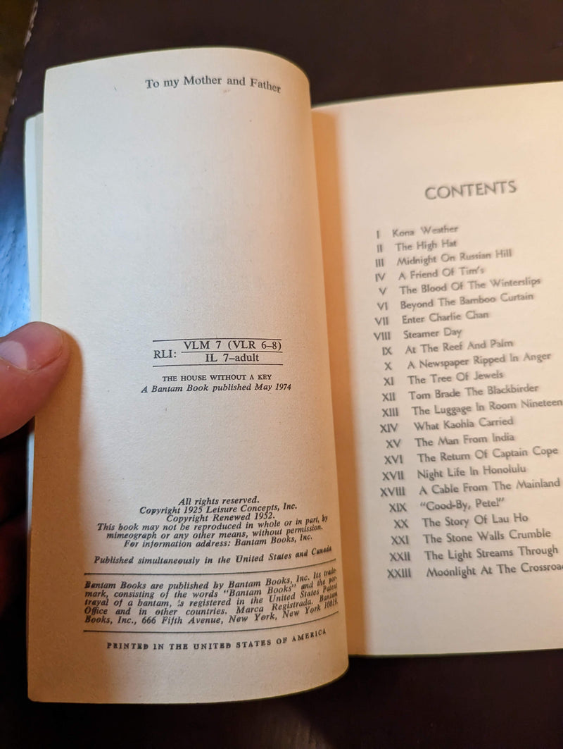 The House Without A Key: Charlie Chan - Earl Derr Biggers