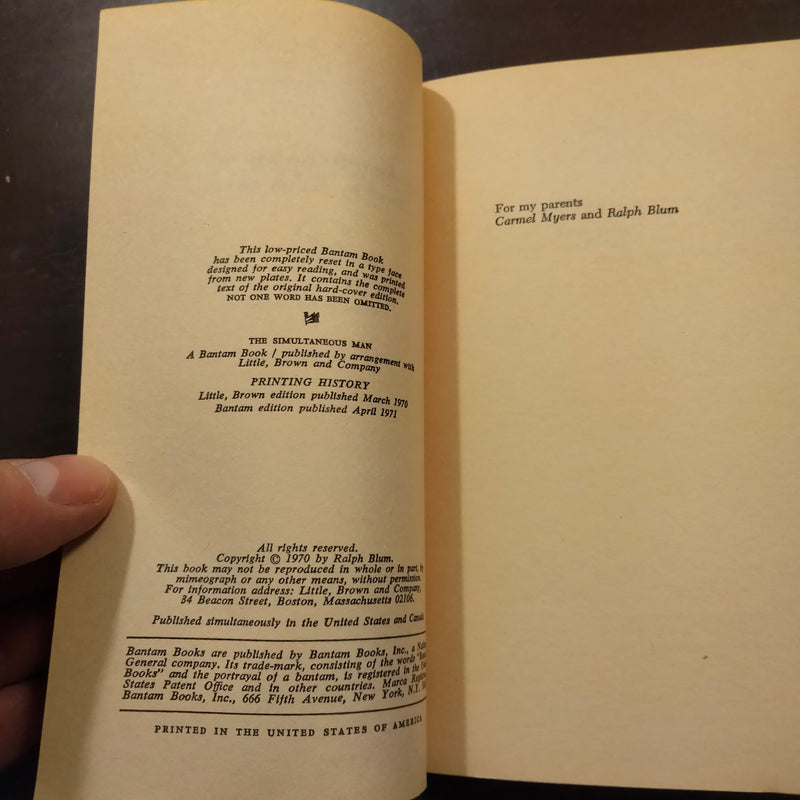 The Simultaneous Man - Ralph Blum